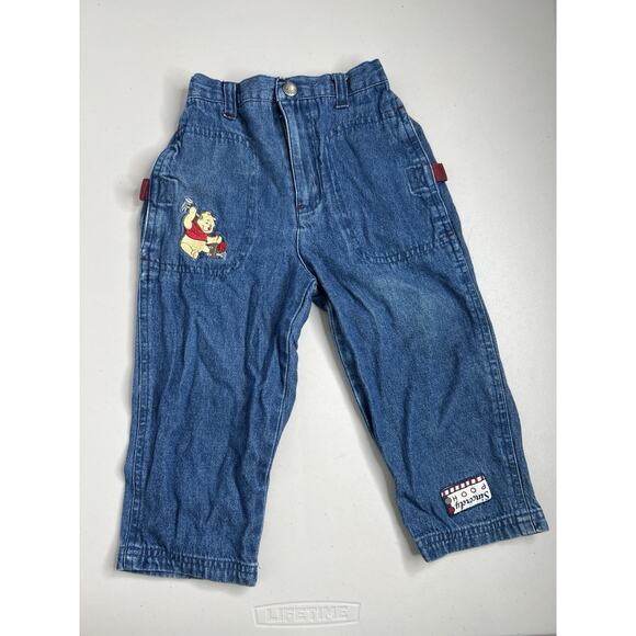 Vintage Disney Winnie The Pooh Jeans Girl's Size 18 Months - Picture 1 of 7